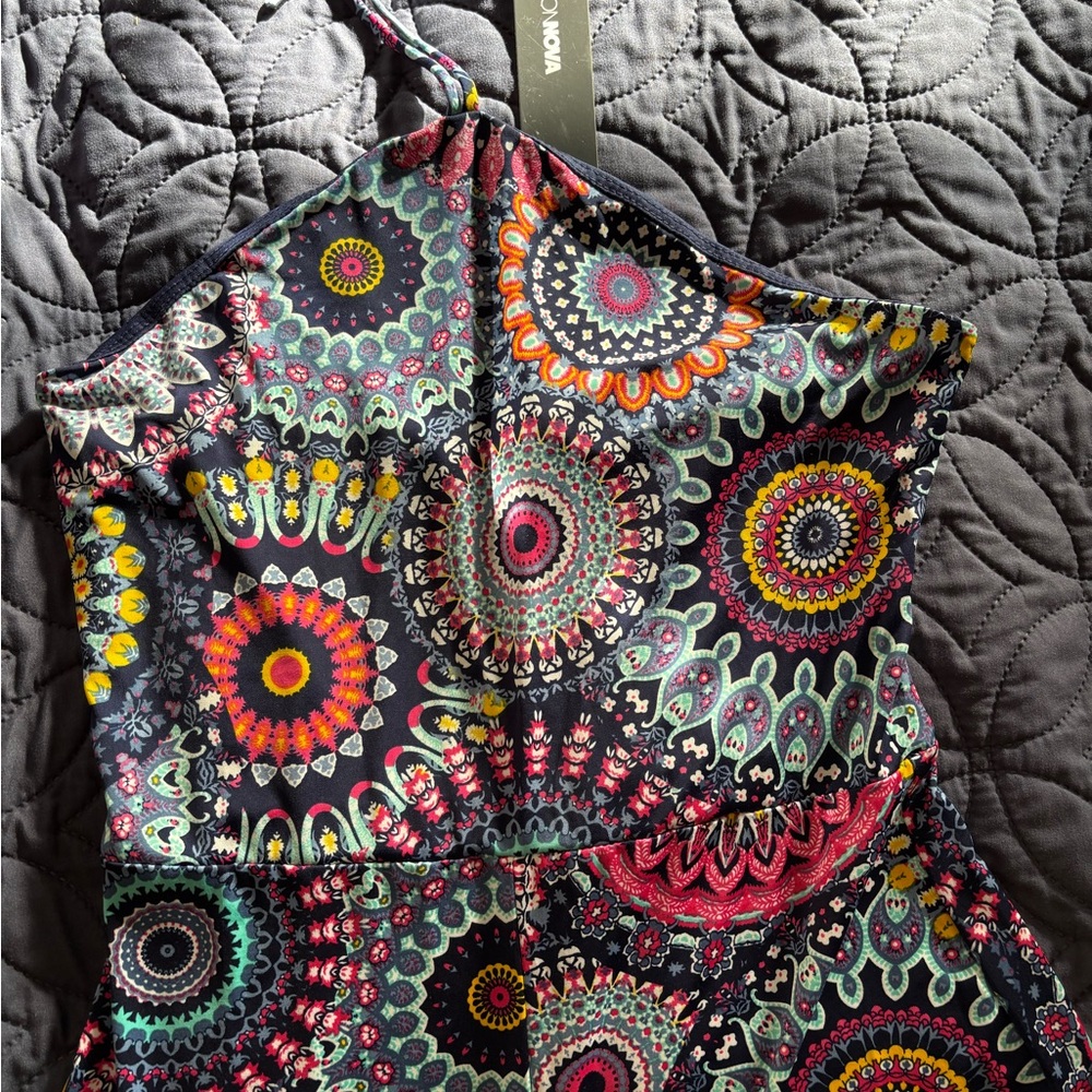 Fashion Nova Multicolor Mandala Jumpsuit